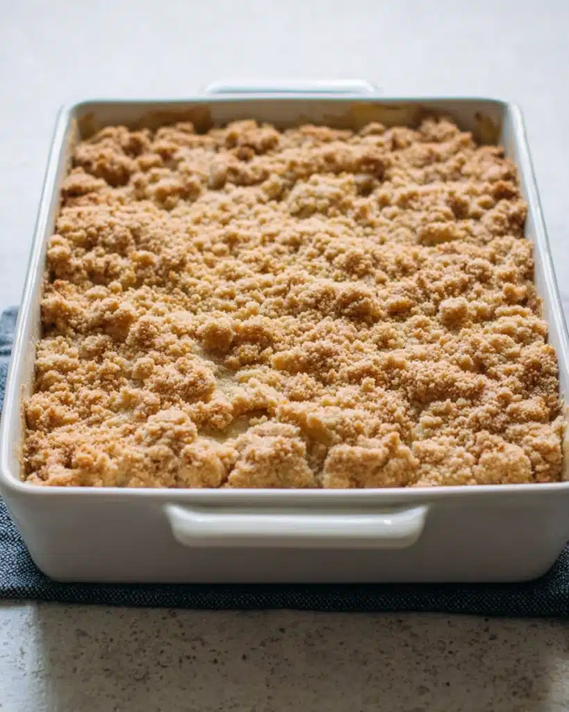 Apple Cheesecake Bars (Perfect for Thanksgiving) 8 Freshly baked Apple Cheesecake Bars with golden streusel topping