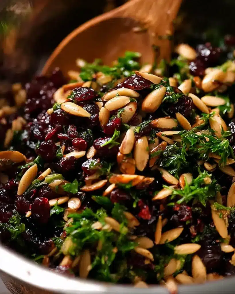 Christmas Baked Salmon (Festive, Make-Ahead & Crowd-Pleasing) 3 Cranberry almond parsley tapenade for Christmas baked salmon