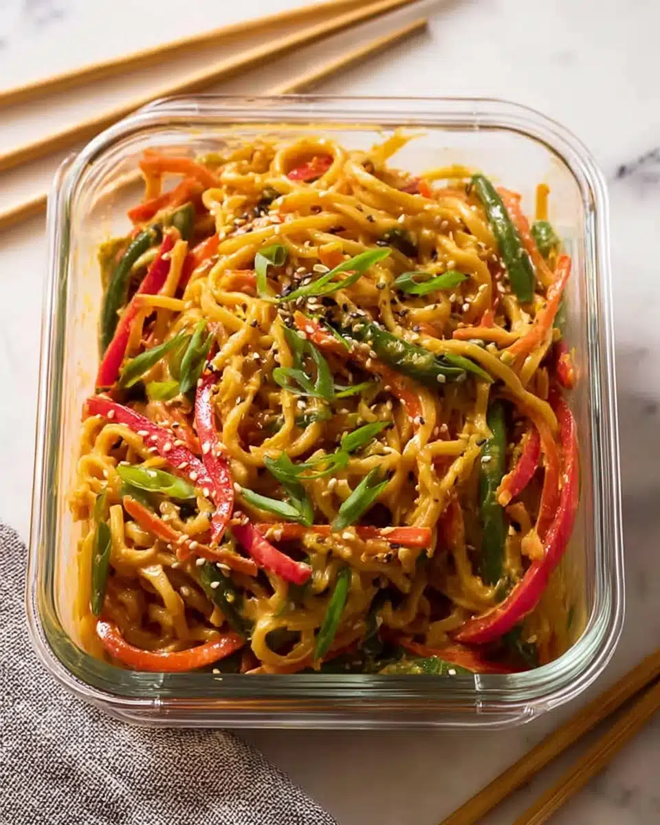 Noodle Salad with Sesame Peanut Dressing