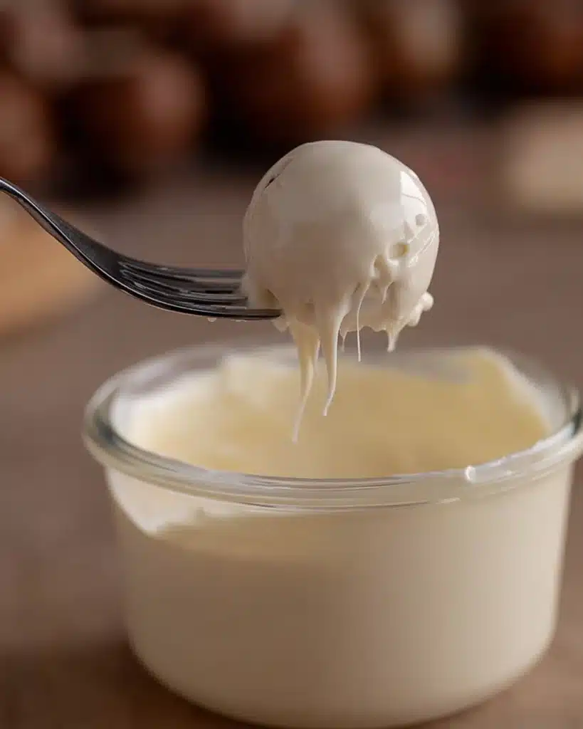 Christmas Tree Cake Truffles Recipe (No-Bake Holiday Treat) 4 Christmas Tree Cake Truffles on baking mat with red drizzle and green sprinkles