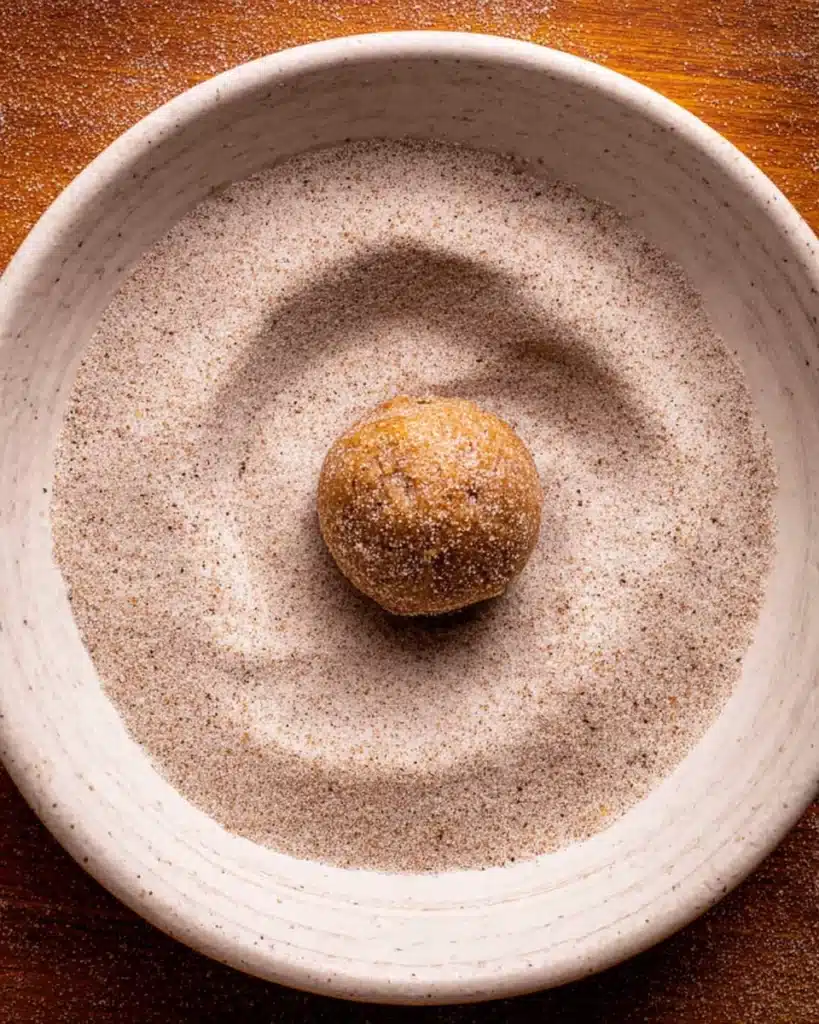 Gingerbread Cheesecake Cookies 6 Gingerbread cheesecake cookie dough rolled in spiced sugar