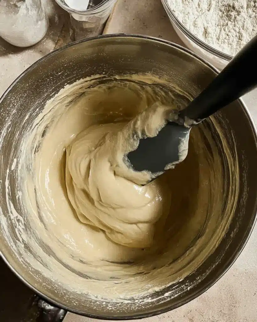 Gluten Free Cookies – Soft, Gooey, and Irresistibly Easy 5 Smooth cookie batter in mixing bowl for gluten free cookies