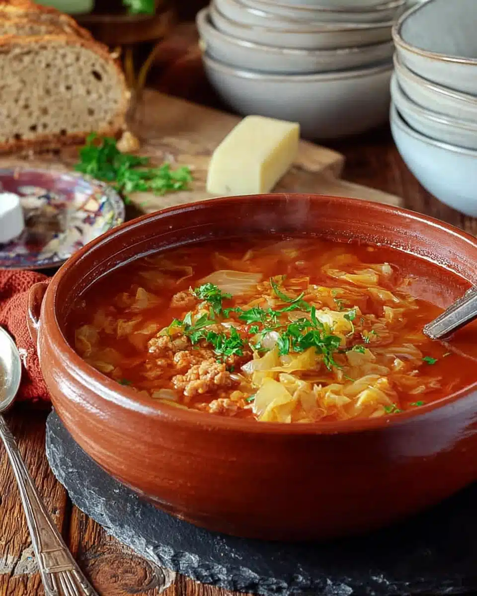 Golumpki Soup (Stuffed Cabbage Soup) – A Hearty Polish Classic Made Easy