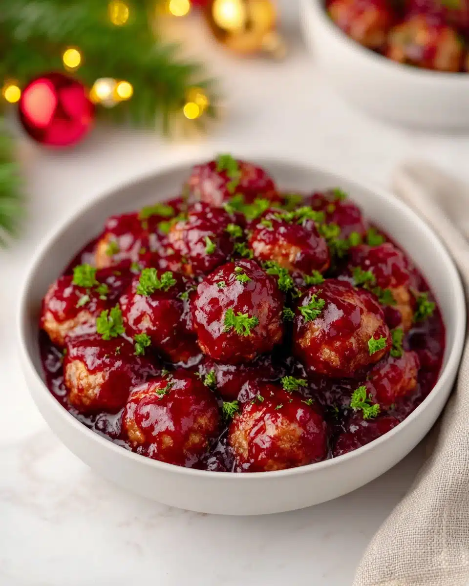 Quick Cranberry Meatballs (Christmas Recipe)