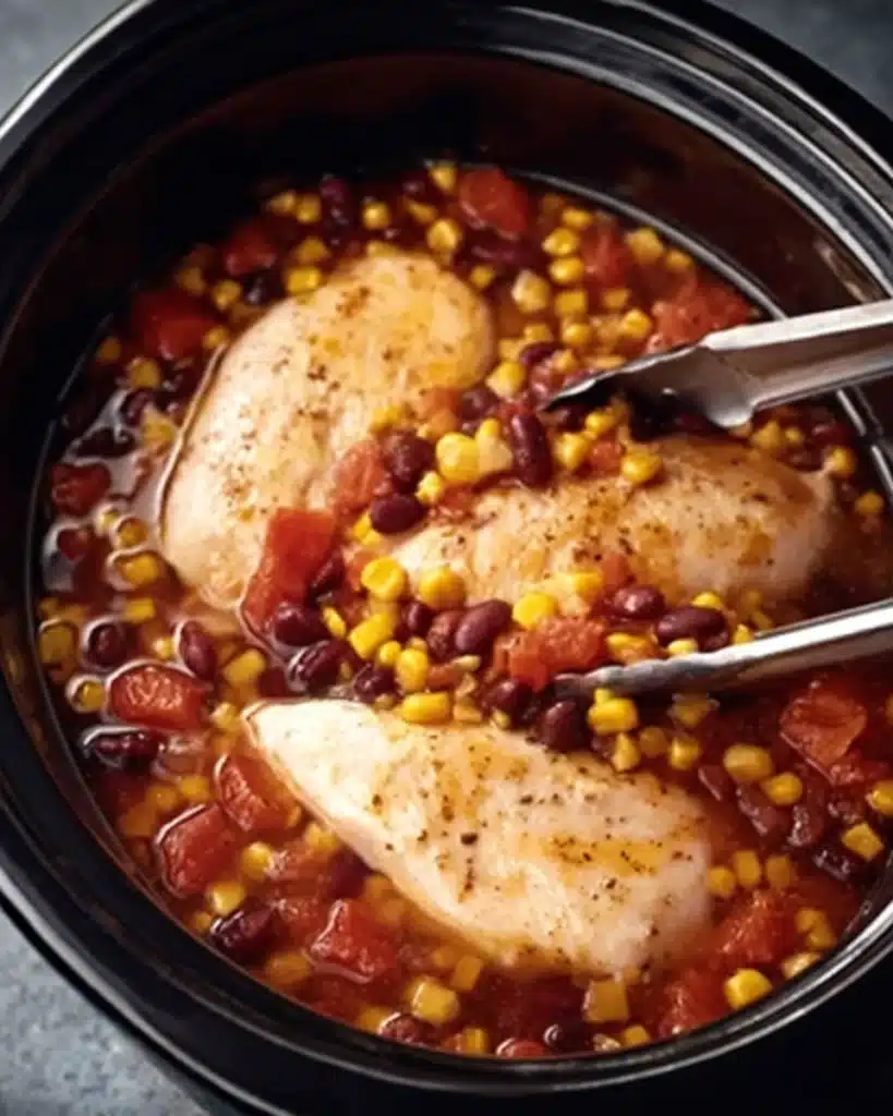 Adding raw chicken to slow cooker for Mexican chicken soup