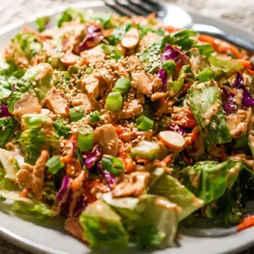 Whole30 Chinese Chicken Salad (Paleo, Gluten-Free) 5 Whole30 Chinese chicken salad with cabbage, carrots, almonds, and sesame dressing