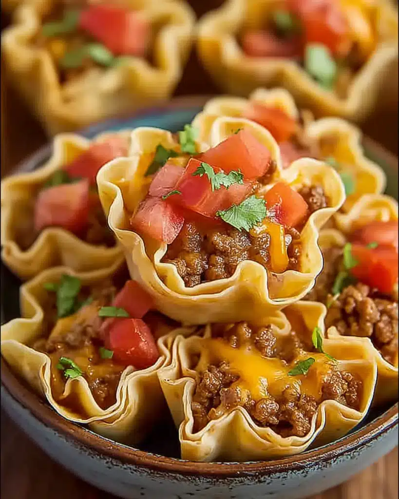 Taco Ranch Bites Recipe – The Ultimate Party-Perfect Lunch Snack 1 Crispy taco ranch bites filled with beef, melted cheese, and tomatoes