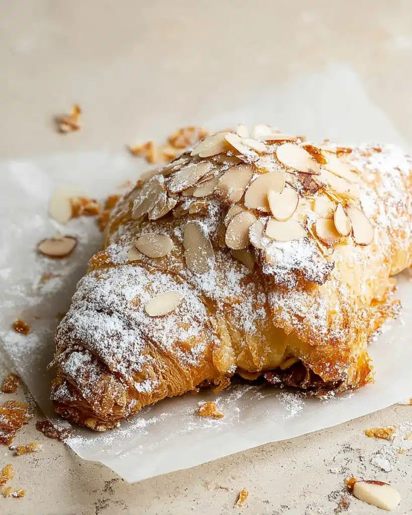 Almond Croissants 10 Golden almond croissant topped with almonds and powdered sugar