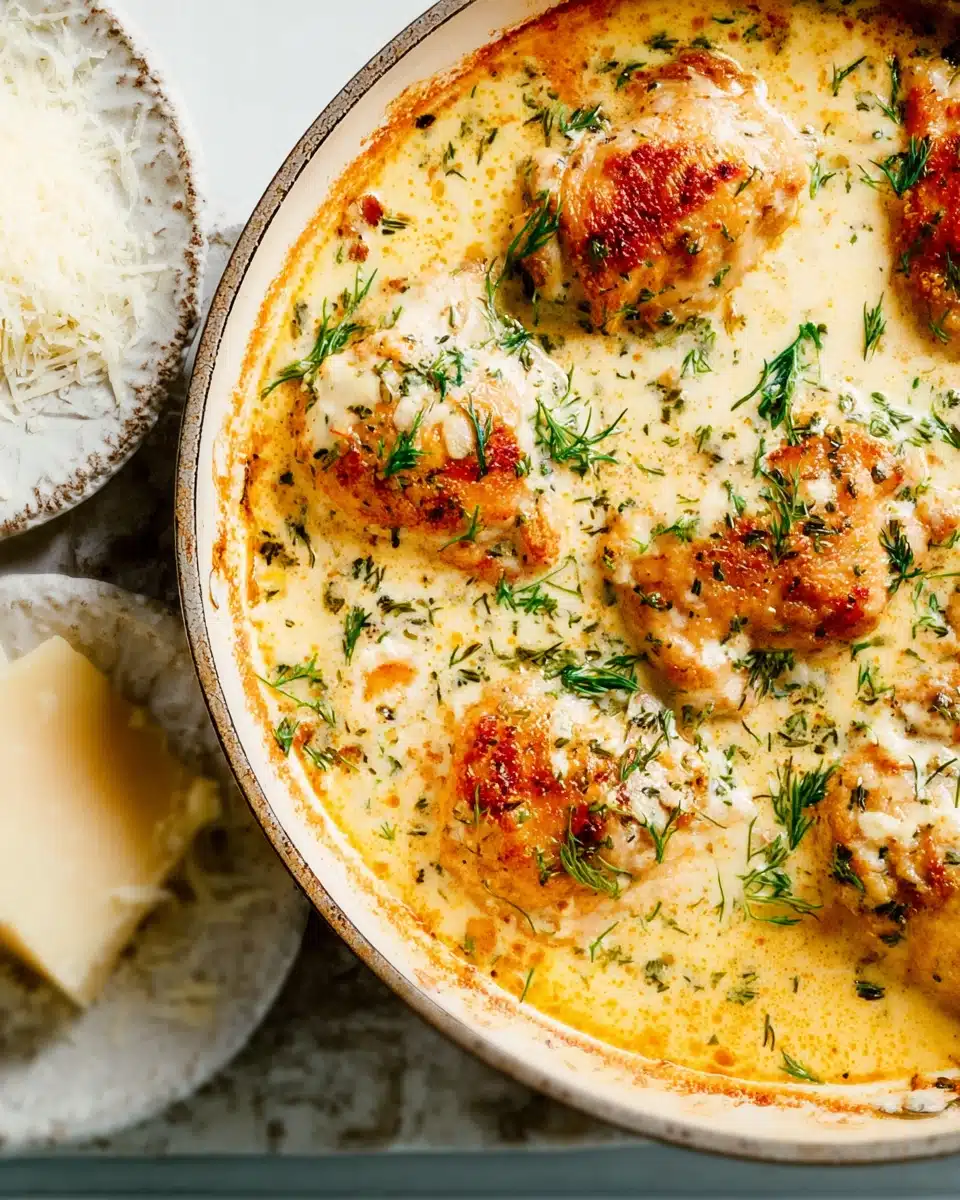 Baked Chicken Thighs (Creamy Garlic Butter Style)