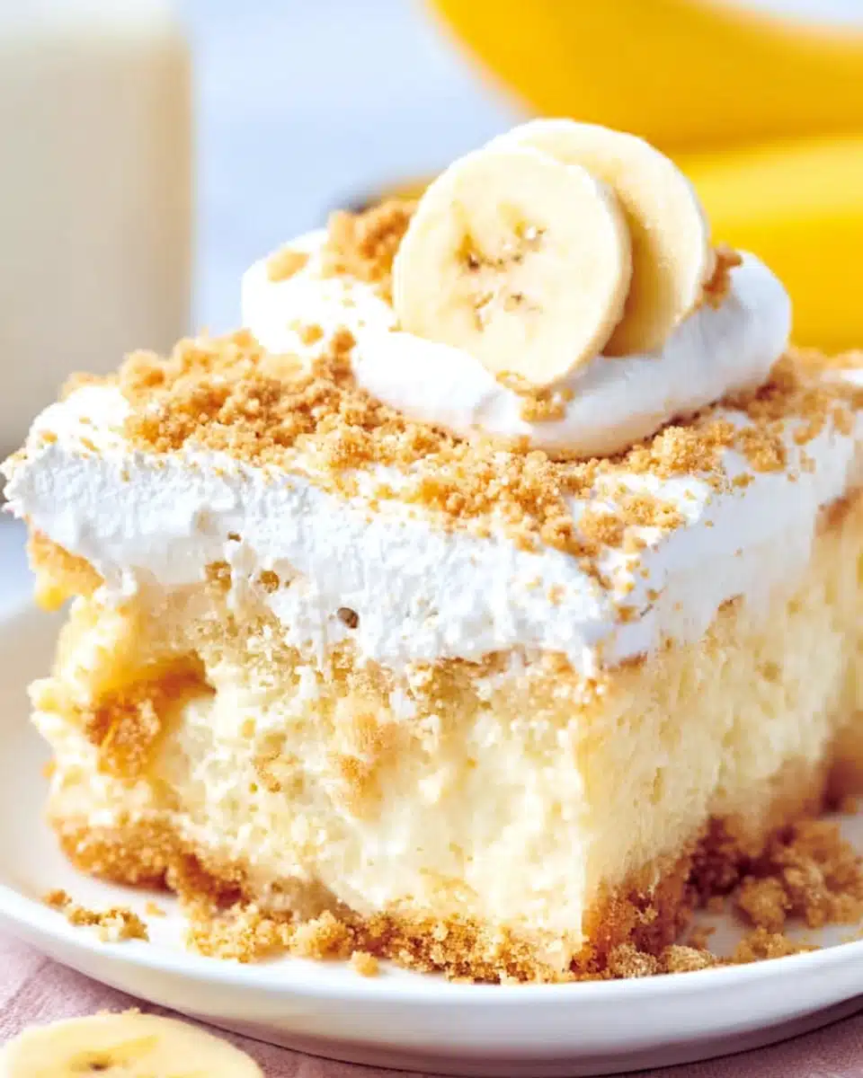 Banana Pudding Poke Cake