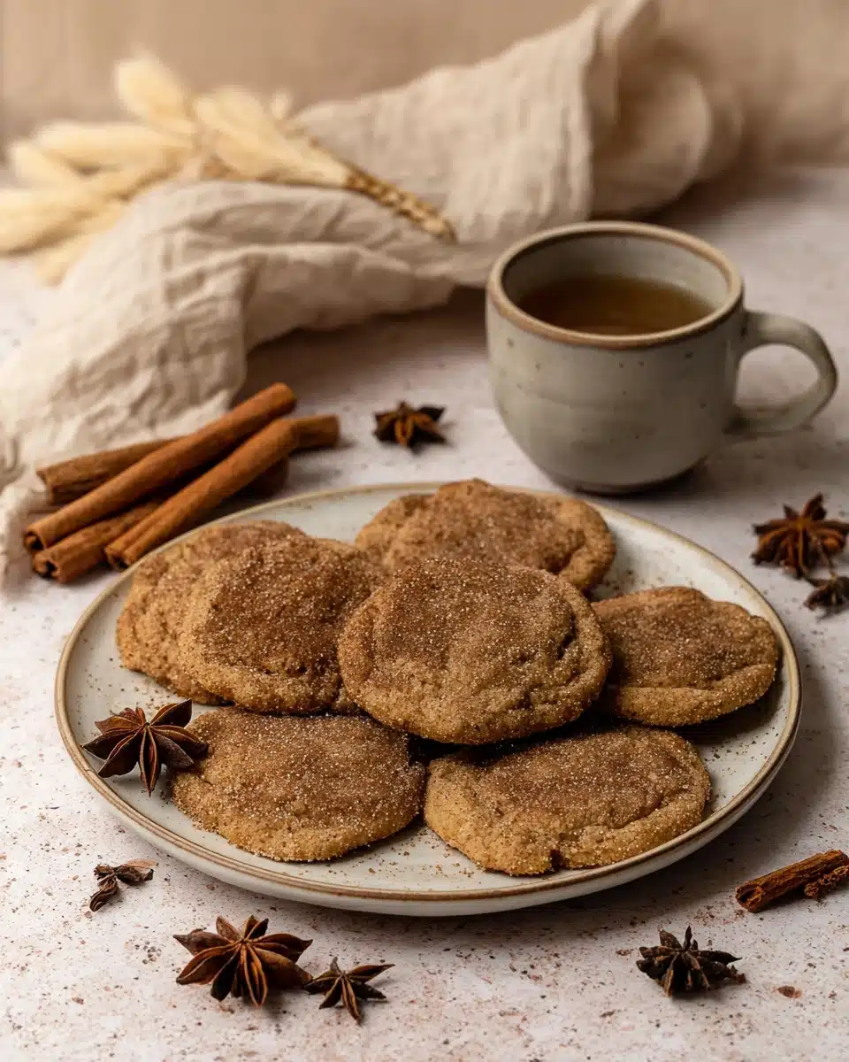 Soft and Chewy Chai Cookies (Vegan & Perfect for Christmas)