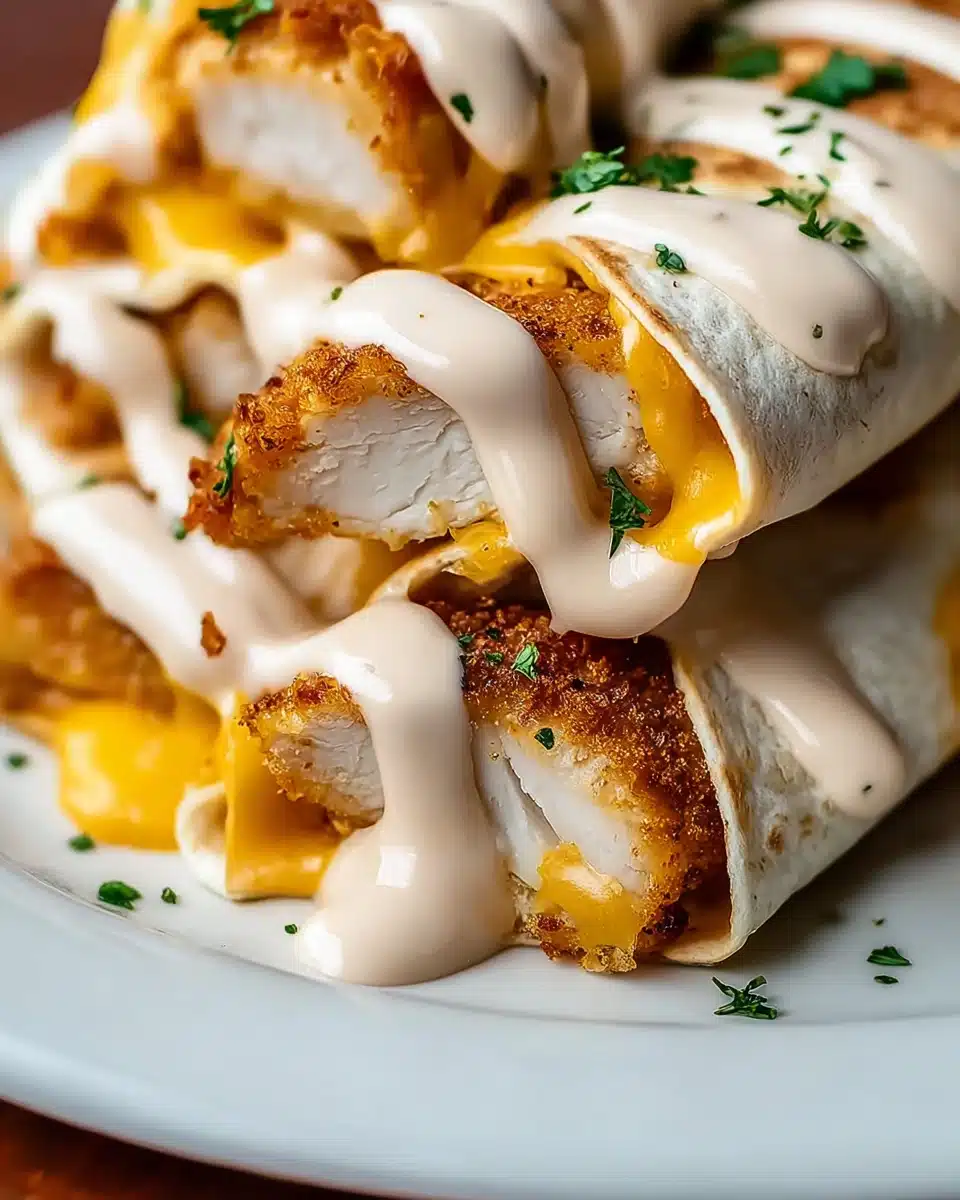 Cheesy Garlic Chicken Wraps – The Ultimate Crispy, Cheesy, and Flavor-Packed Meal