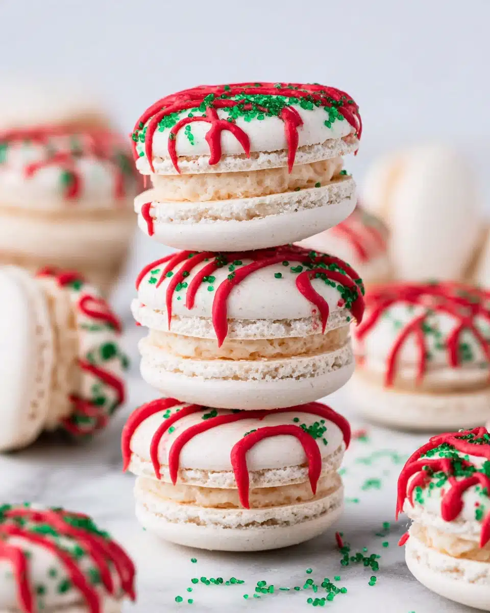 Christmas Tree Cake Macarons Recipe