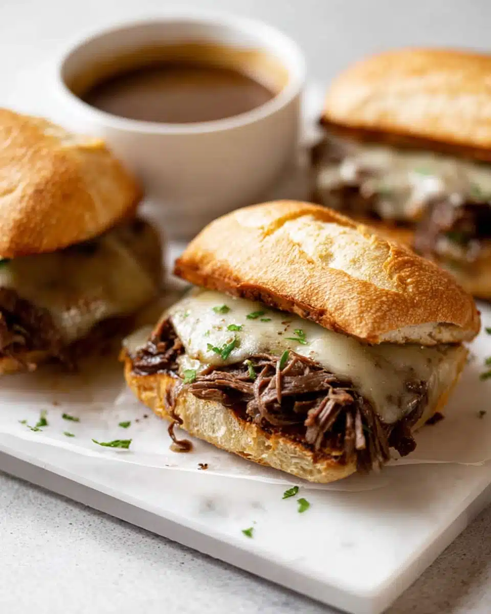 Crockpot French Dip Sandwiches