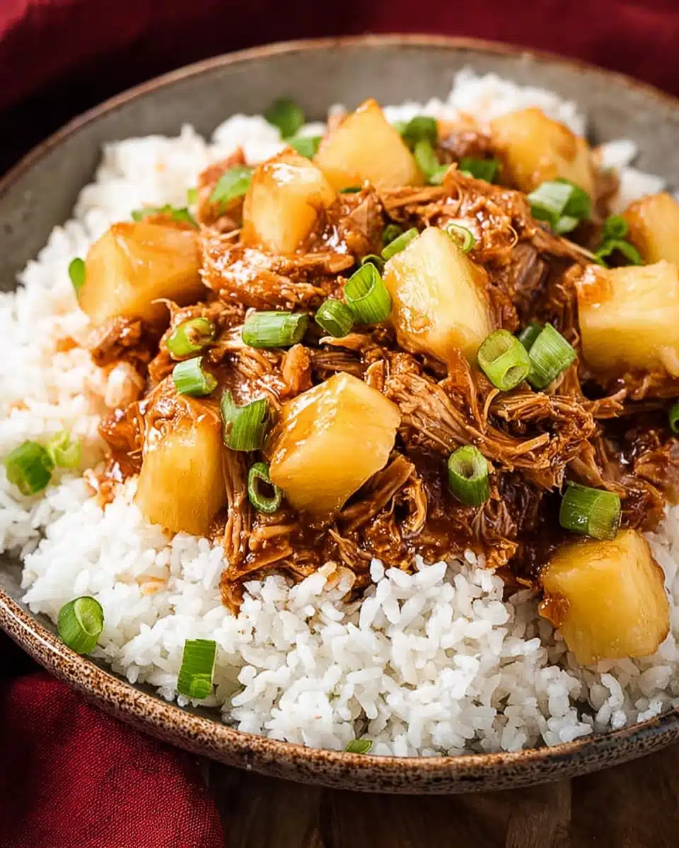 Crockpot Hawaiian BBQ Chicken (Slow Cooker Recipe)
