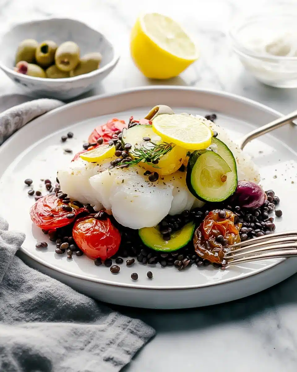 Mediterranean Cod en Papillote (Easy, Healthy Dinner Recipe)