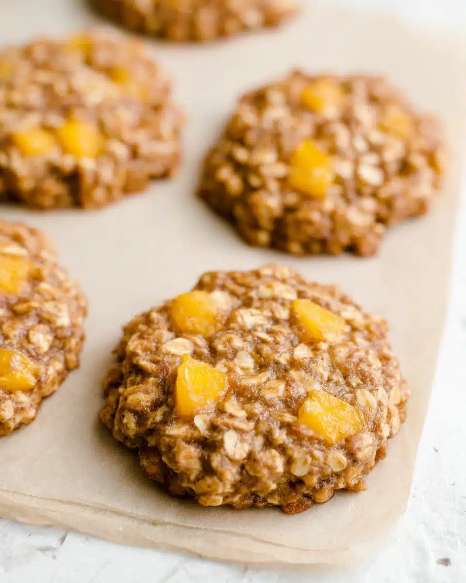 Peach Oatmeal Breakfast Cookies