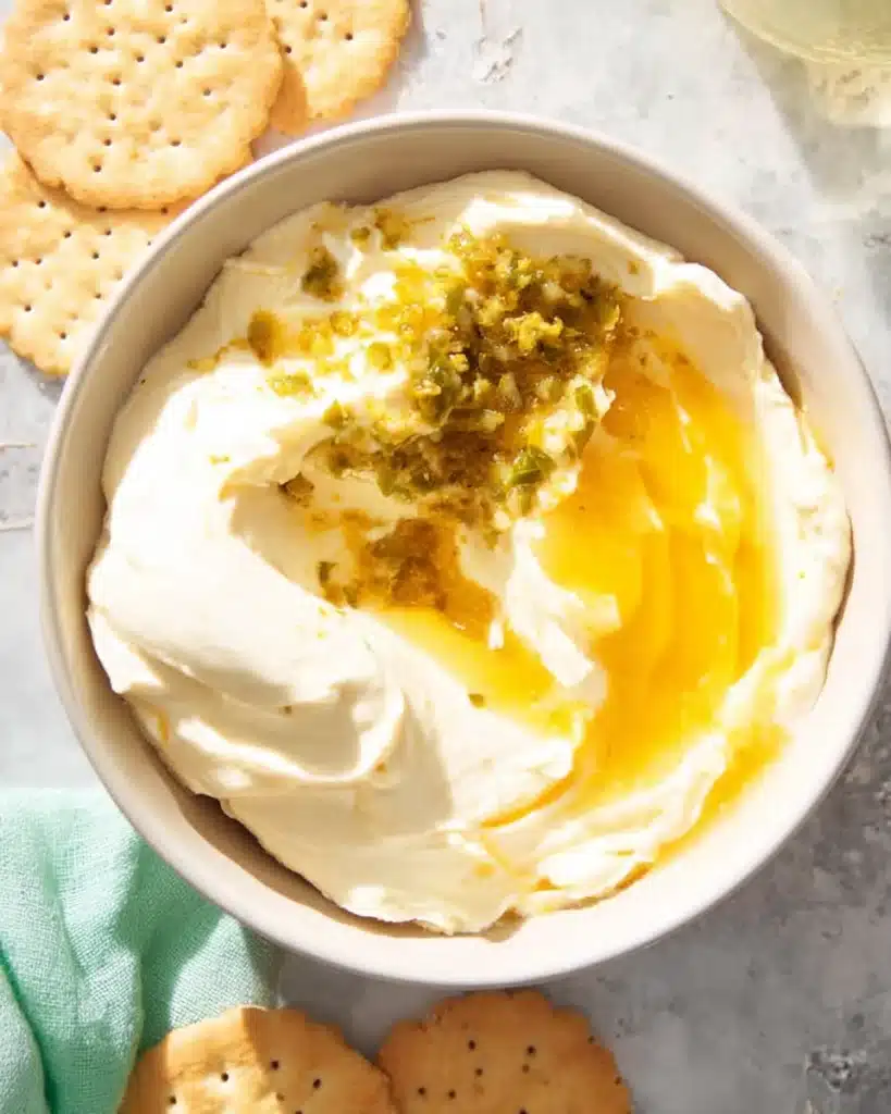 Bowl of mayonnaise, mustard, and relish for ham salad dressing