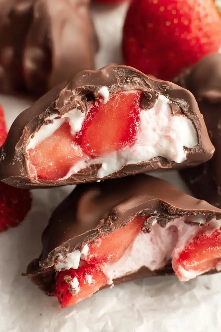 Chocolate Strawberry Yogurt Clusters (Healthy, Easy, No-Bake Snack!)