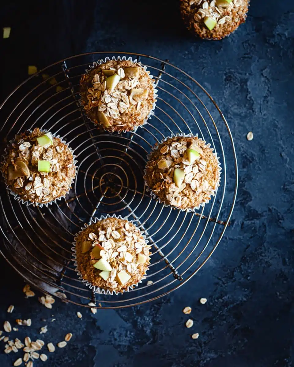 Cinnamon Apple Oatmeal Muffins