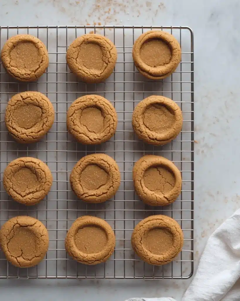 Why You’ll Love These Gingerbread Latte Mousse Domes 3 Freshly baked gingerbread cookies cooling on a wire rack
