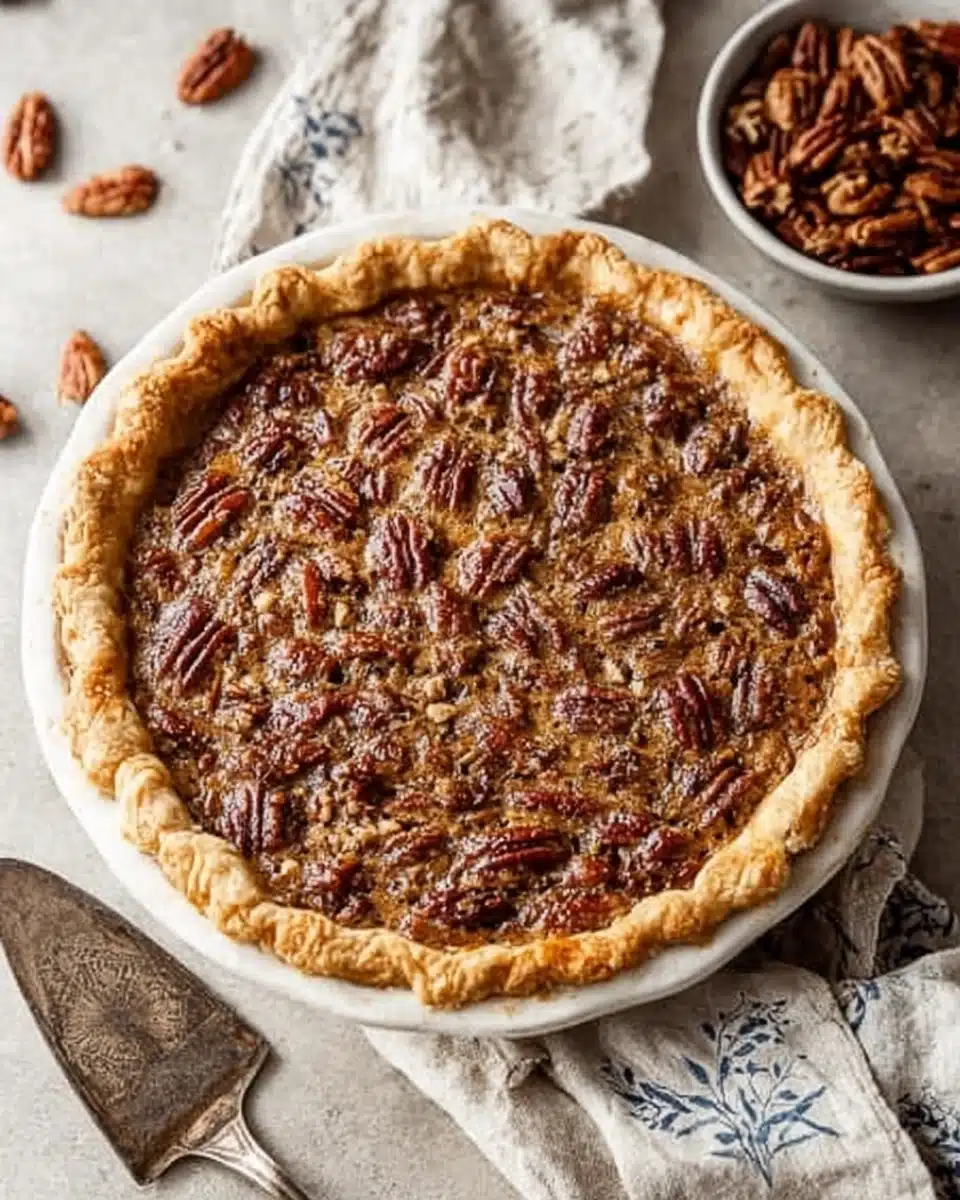 Homemade Pecan Pie Recipe – Flaky Crust, Gooey Filling, and Classic Flavor