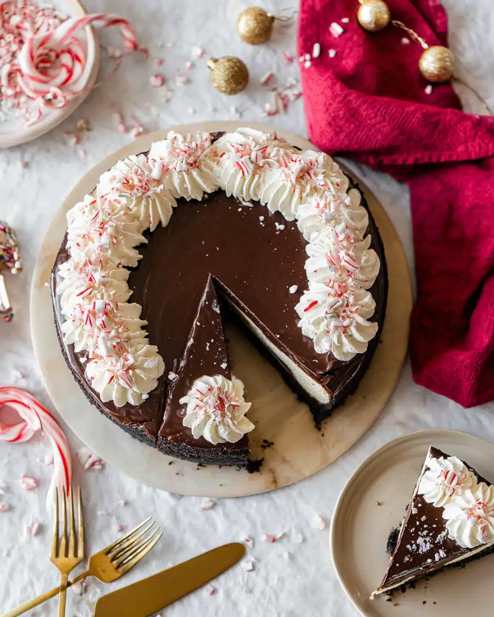 Peppermint Bark Cheesecake