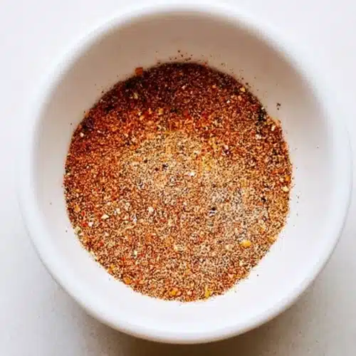 Roasted Sweet Potatoes 4 Blended seasoning mix for roasted sweet potatoes in a white bowl