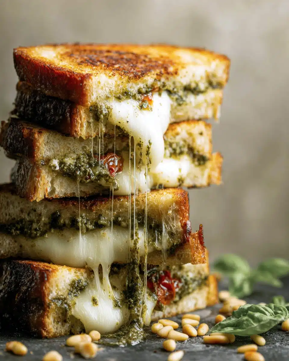Sourdough Pesto Grilled Cheese