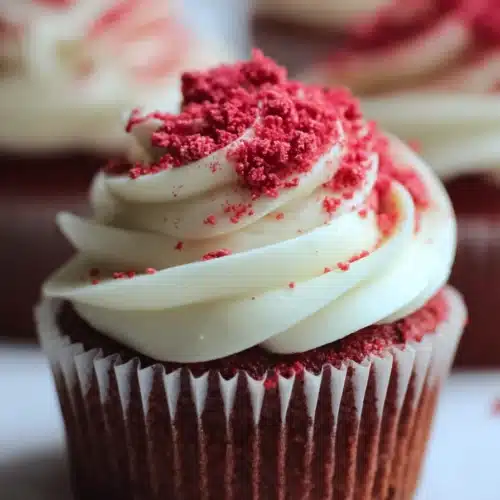 Sourdough Red Velvet Cupcakes 4 Sourdough Red Velvet Cupcakes and red crumbs for Valentine’s Day