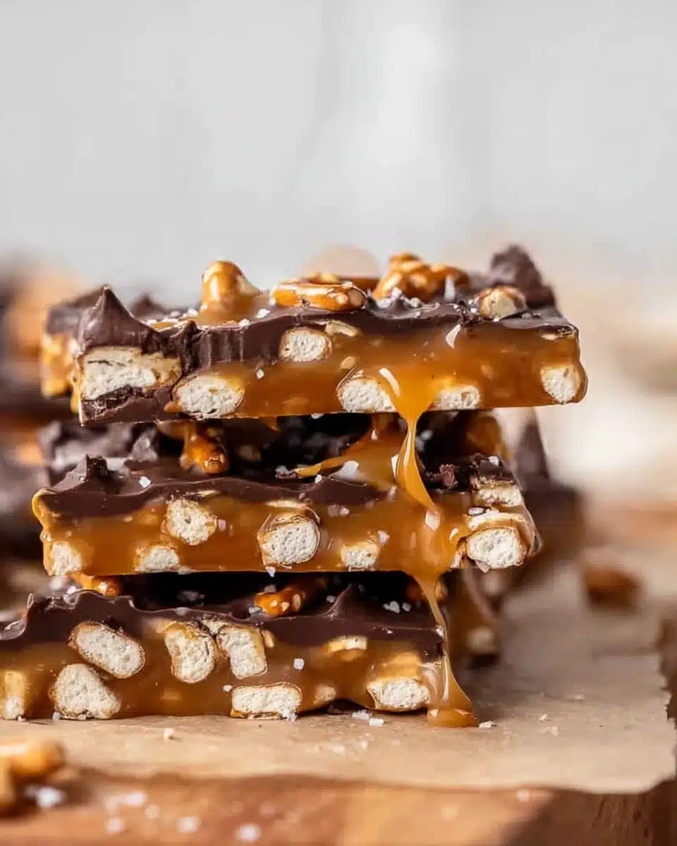 The Best Salted Caramel Pretzel Bark
