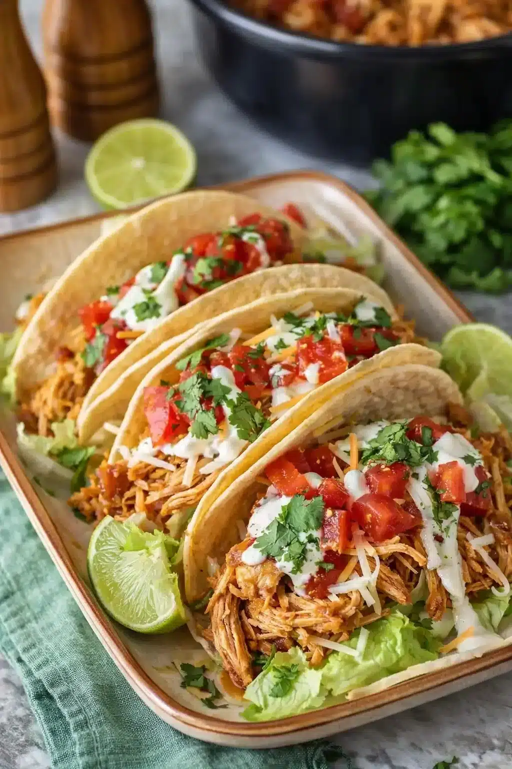 Classic Crockpot Chicken Tacos