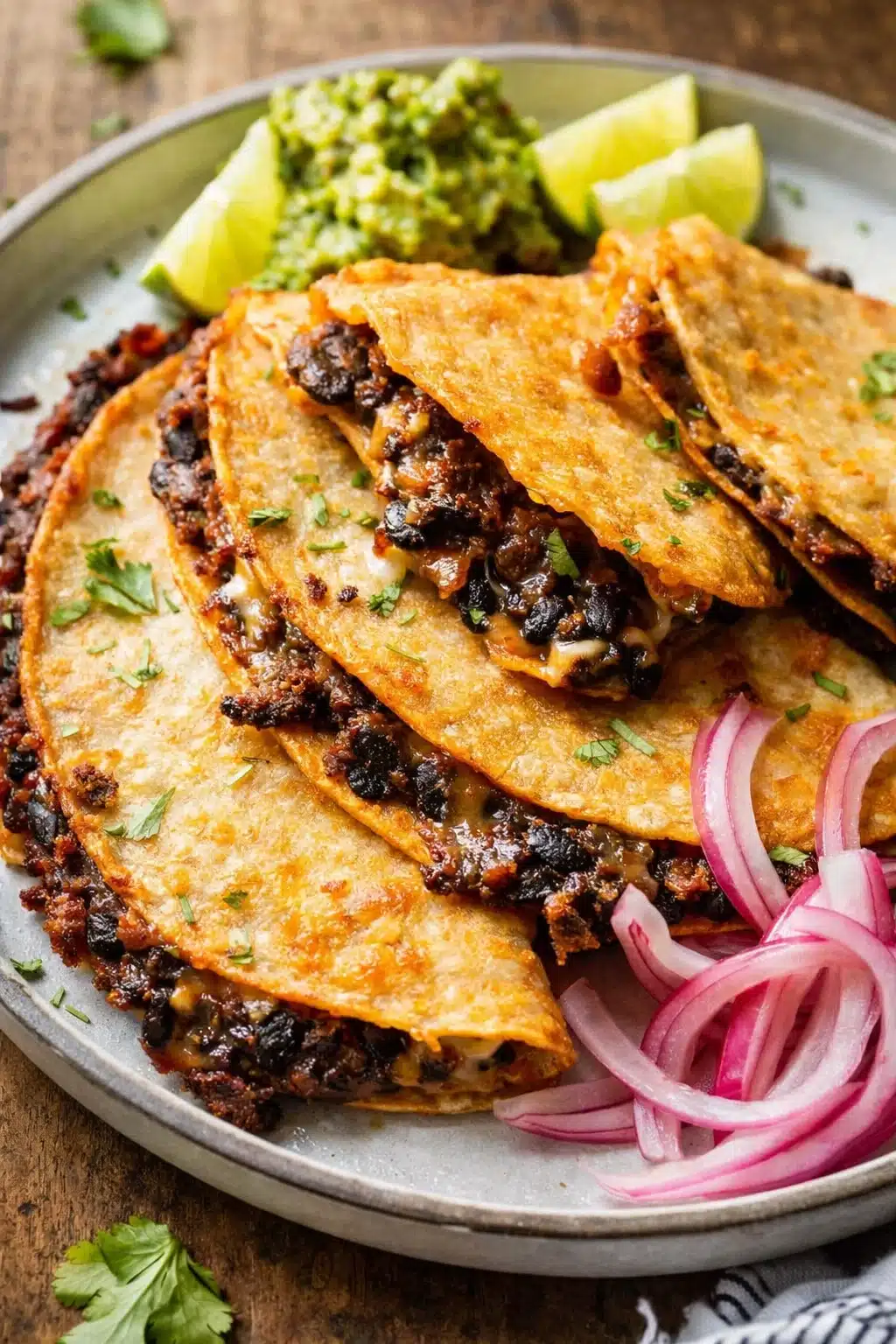 Crispy Black Bean Tacos (Vegetarian, Easily Vegan)