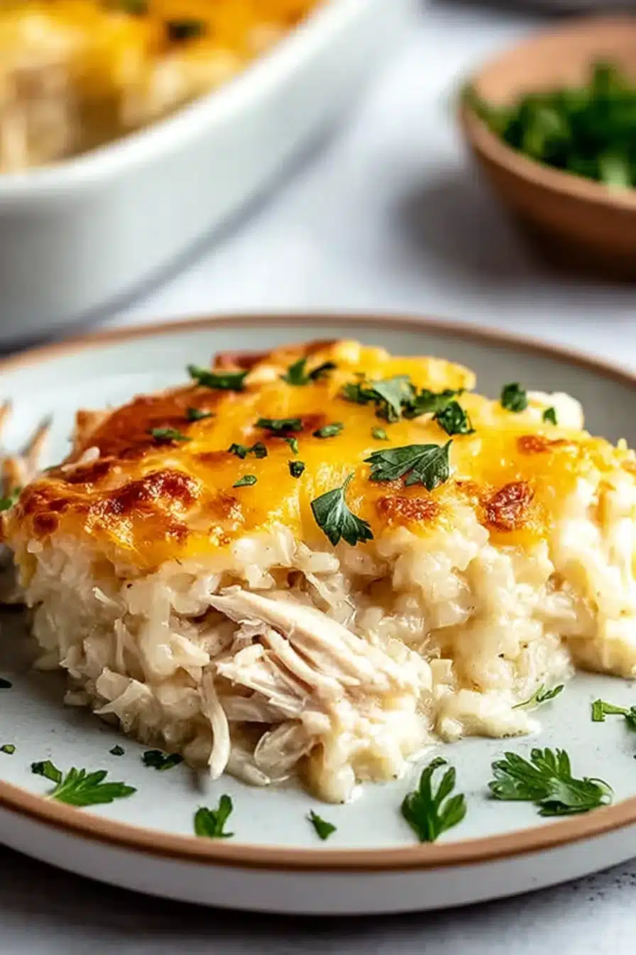 Healthy Chicken Cauliflower Rice Casserole