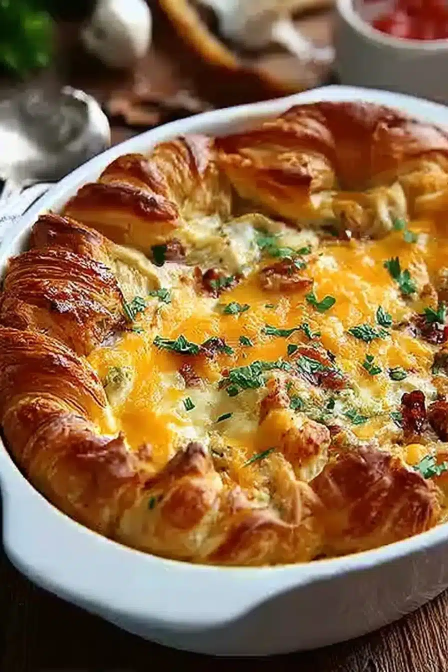 Irresistible Overnight Croissant Breakfast Bake (The Ultimate Make-Ahead Brunch Casserole)