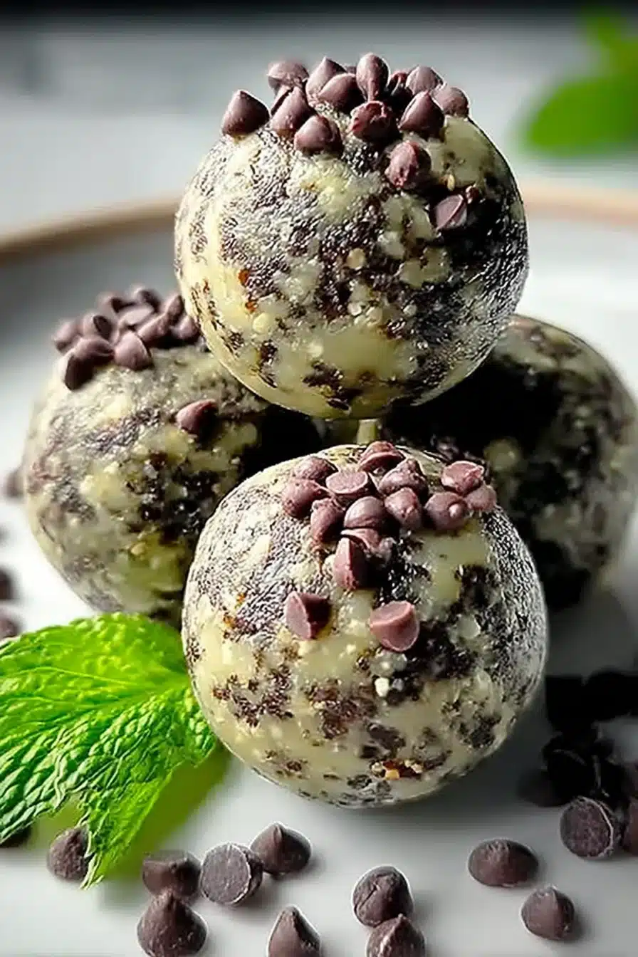 Mint Chocolate Chip Protein Balls