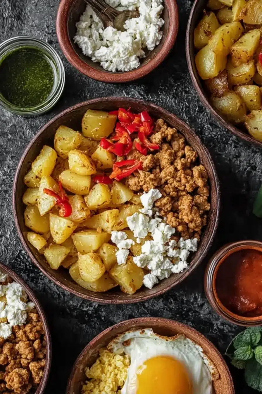 Roasted Veggies, Chicken & Fluffy Eggs Breakfast Recipe