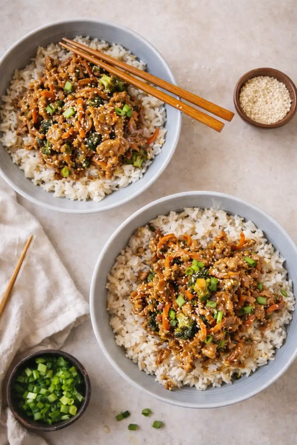 Teriyaki Turkey Rice Bowls