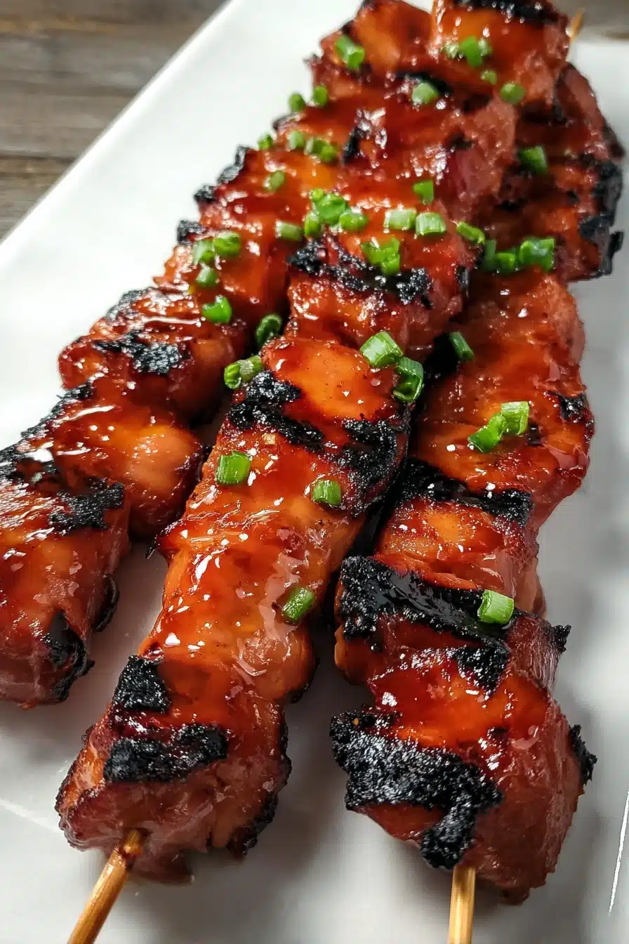 BBQ Pork Skewers Recipe with Sweet and Sticky Filipino Flavor