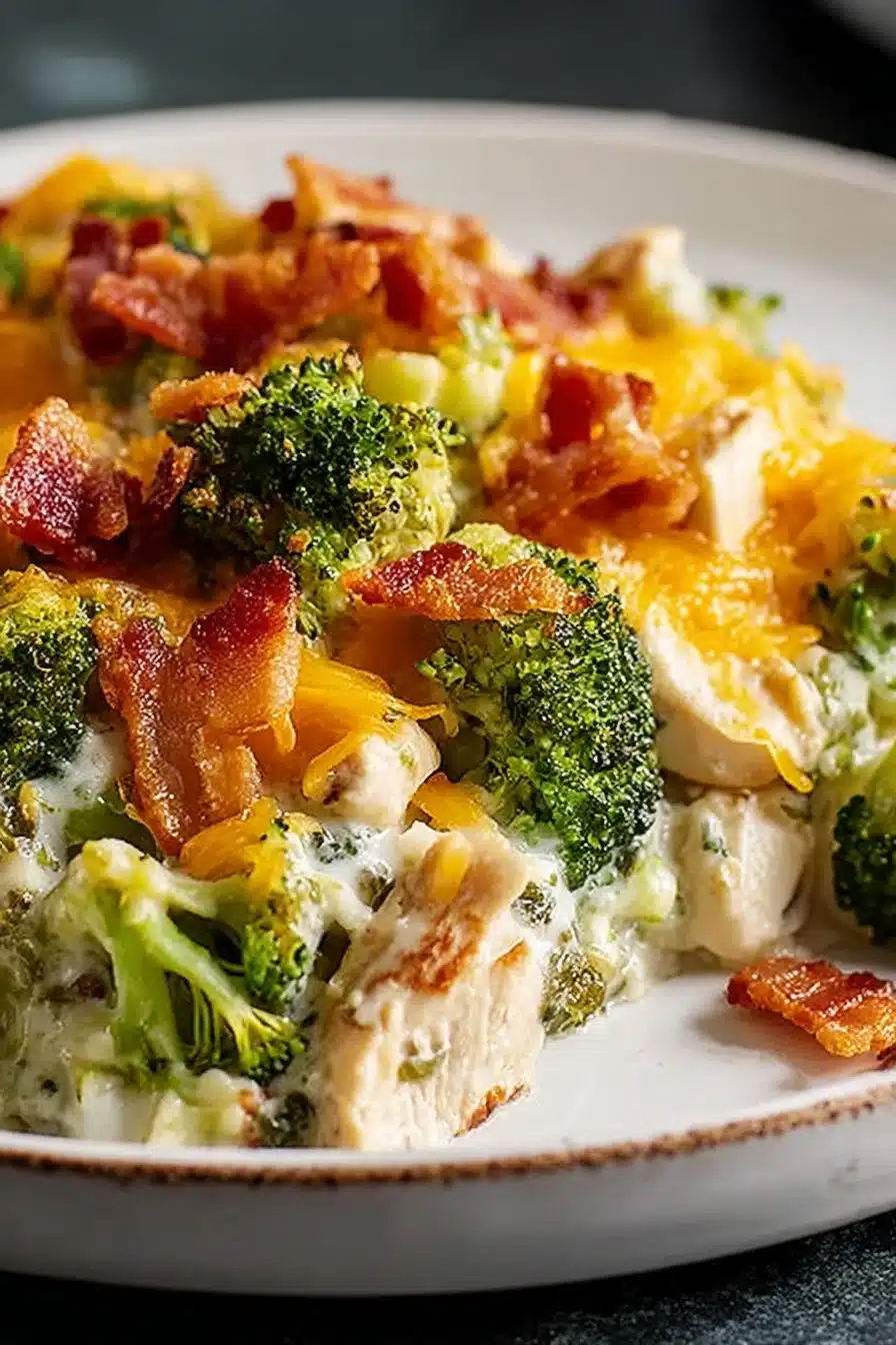 Chicken Casserole with Broccoli and Bacon