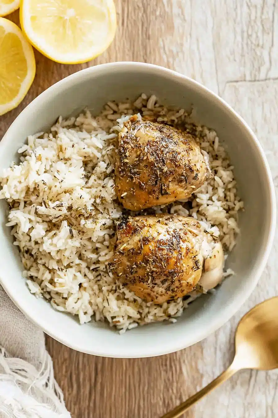 CrockPot Lemon Chicken and Rice