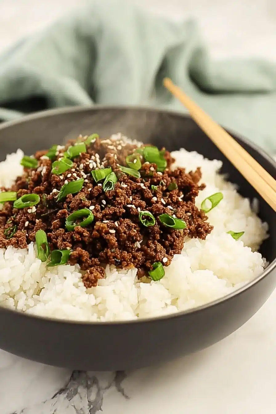 Delicious Korean Ground Beef Bowl