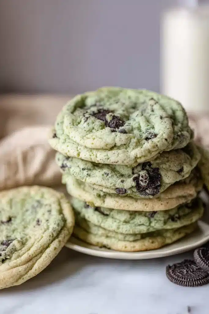 Oreo Shamrock Shake Cookies 1 Oreo Shamrock Shake Cookies with soft texture