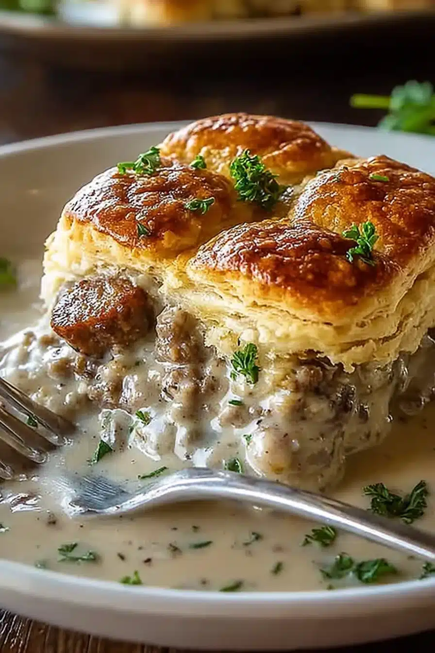 Sausage Gravy Biscuit Pie – A Cozy, Easy Breakfast Favorite