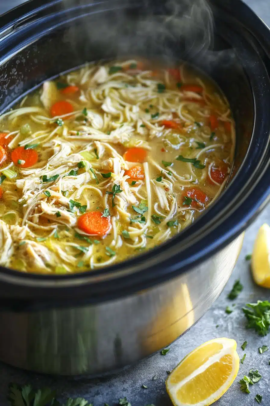 Slow Cooker Chicken Noodle Soup Recipe