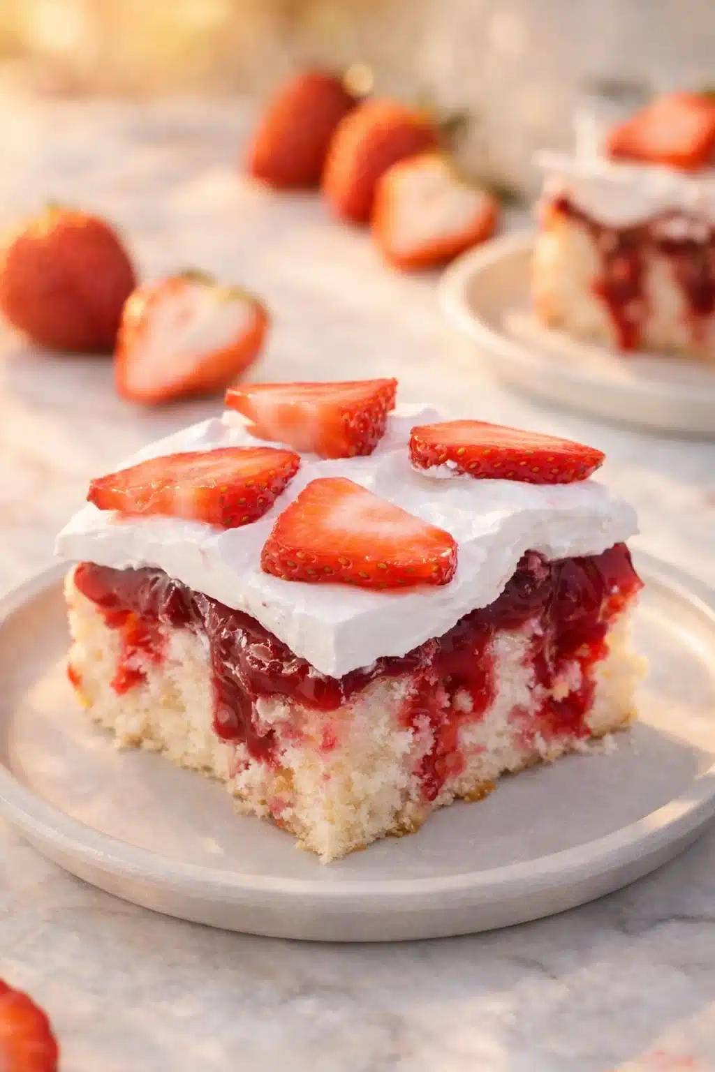 Strawberry Shortcake Poke Cake