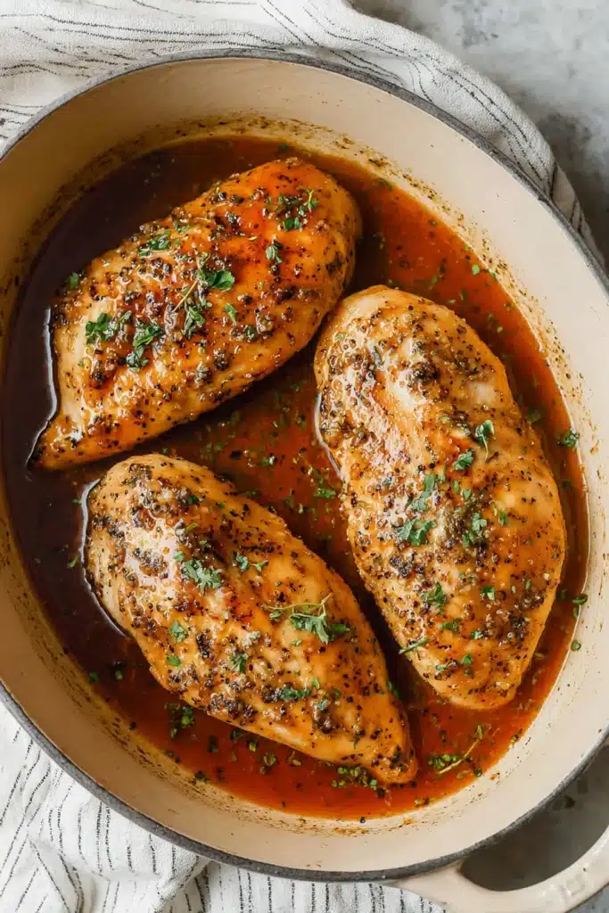 Brown Sugar Garlic Chicken in glossy caramelized garlic sauce