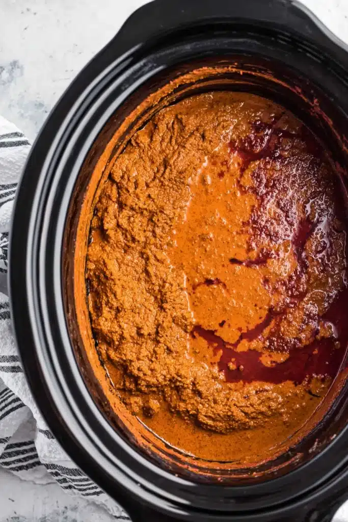 butter chicken slow cooker sauce before mixing creamy tomato base