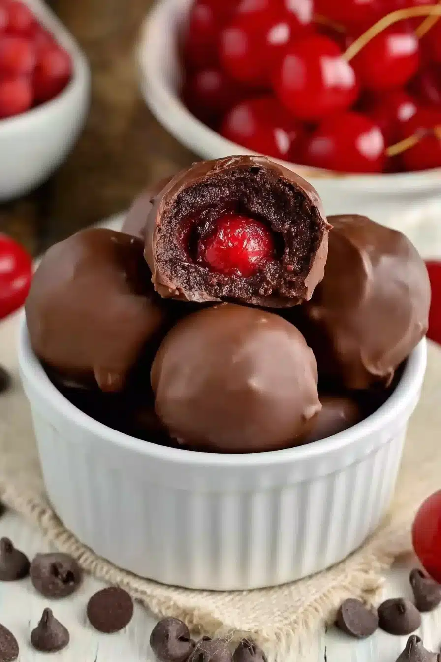 Cherry Brownie Bombs