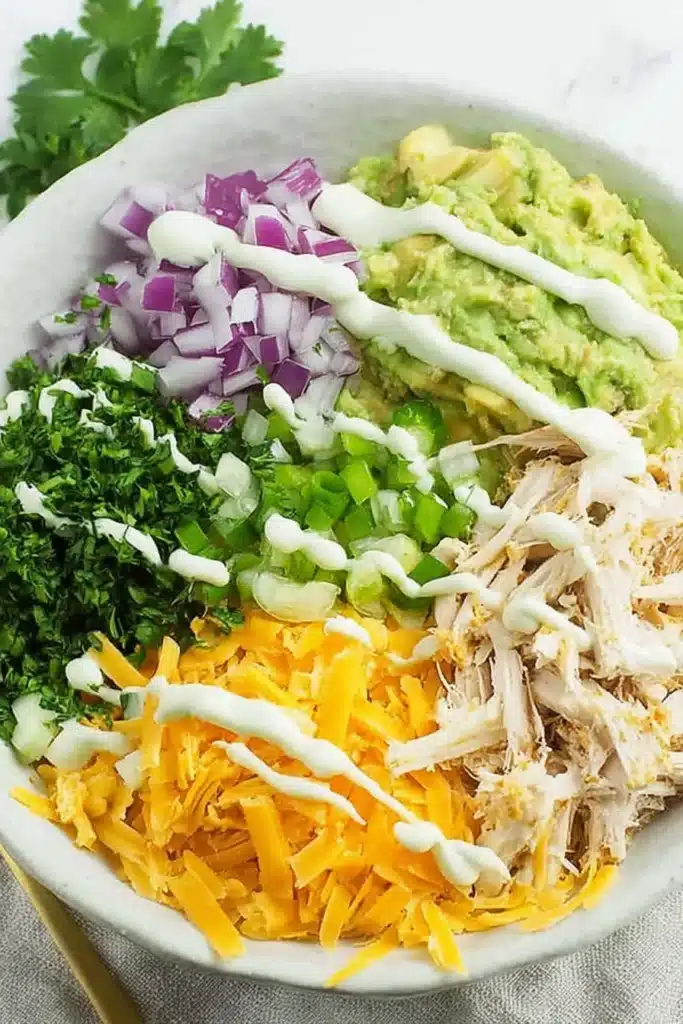 Chicken Avocado Salad Roll Ups Close Up